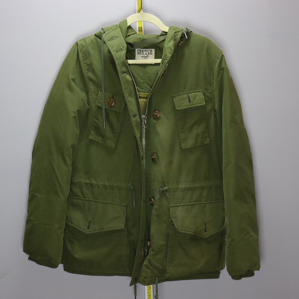 French Mulard 80/20 Duck Down Parka‎ Green Hooded Size 57 (Men's XL)